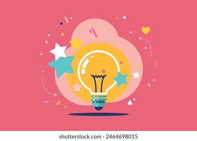 Vector design of creative idea concept. Business concept vector illustration