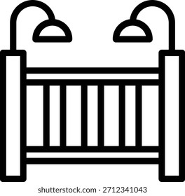 Estilo de icono de cuna de diseño de Vector