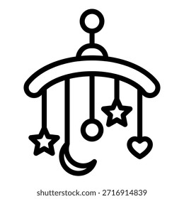 Estilo del icono móvil de la cuna del diseño del Vector