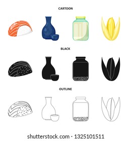 Vector design of crop and ecological icon. Set of crop and cooking vector icon for stock.