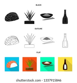 Vector design of crop and ecological symbol. Set of crop and cooking stock symbol for web.