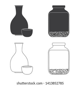 Vector design of crop and ecological symbol. Collection of crop and cooking stock symbol for web.