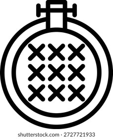 Estilo de ícone de ponto cruzado de design de vetor