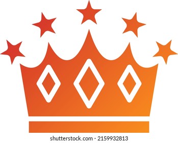 Estilo de icono de corona de diseño de vectores
