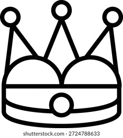 Estilo de icono de corona de diseño de Vector