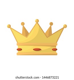 Vector design of crown and king icon. Set of crown and gold stock vector illustration.