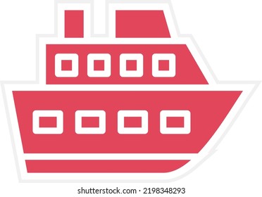 Estilo de icono de crucero de diseño de vectores