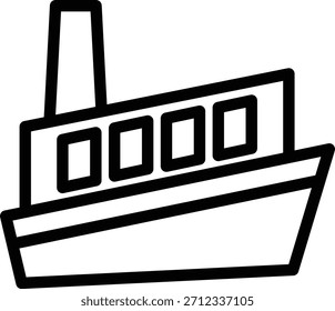Symbolstil für Kreuzfahrt-Vektordesign