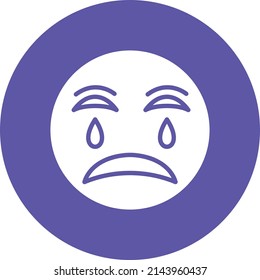 Vector Design Crying Icon Style