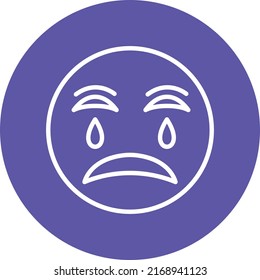 Vector Design Crying Icon Style