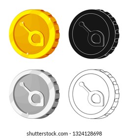 Vector design of cryptocurrency and coin icon. Set of cryptocurrency and crypto stock symbol for web.