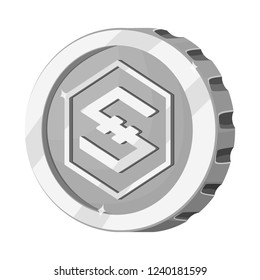 Vector design of cryptocurrency and coin sign. Collection of cryptocurrency and crypto vector icon for stock.
