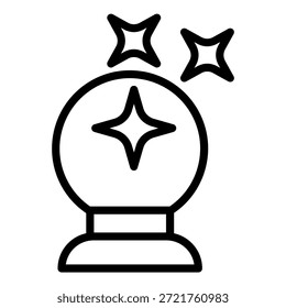 Vector Design Crystal Ball Gaze Icon Style