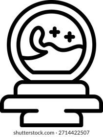 Kristallkugel-Symbolstil für Vektordesign