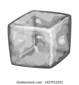 Vector design of cube and ice symbol. Collection of cube and block stock symbol for web.