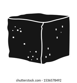 Vector design of cube and sugar symbol. Web element of cube and sugar Stock symbol for web.