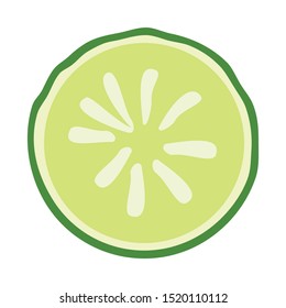 Vector design of cucumber and slice logo. Web element of cucumber and circle vector icon for Stock.