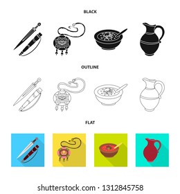 Vector design of culture and sightseeing icon. Set of culture and originality stock vector illustration.