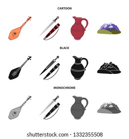 Vector design of culture and sightseeing icon. Set of culture and originality vector icon for stock.
