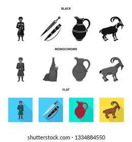Vector design of culture and sightseeing icon. Set of culture and originality vector icon for stock.