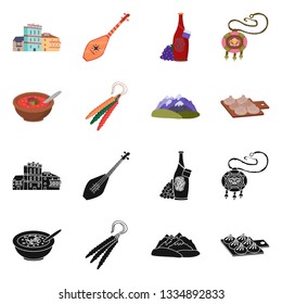 Vector design of culture and sightseeing icon. Collection of culture and originality stock symbol for web.