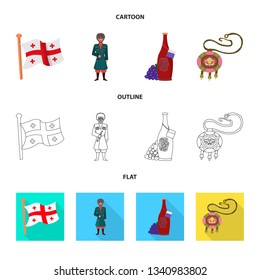 Vector design of culture and sightseeing icon. Collection of culture and originality vector icon for stock.