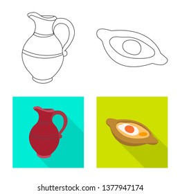 Vector design of culture and sightseeing icon. Collection of culture and originality stock symbol for web.