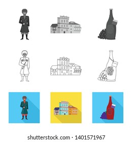 Vector design of culture and sightseeing icon. Collection of culture and originality stock vector illustration.