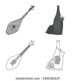 Vector design of culture and sightseeing icon. Set of culture and originality vector icon for stock.