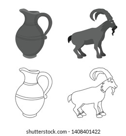 Vector design of culture and sightseeing icon. Set of culture and originality stock symbol for web.