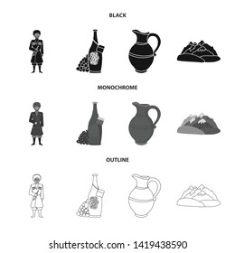 Vector design of culture and sightseeing icon. Set of culture and originality stock vector illustration.