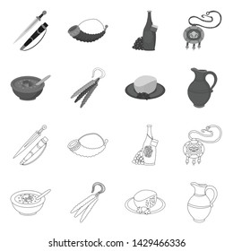 Vector design of culture and sightseeing icon. Set of culture and originality stock symbol for web.