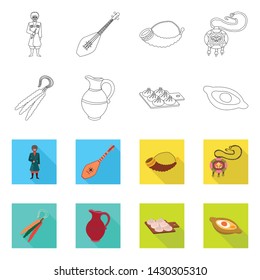 Vector design of culture and sightseeing icon. Collection of culture and originality vector icon for stock.
