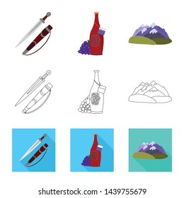 Vector design of culture and sightseeing icon. Collection of culture and originality stock vector illustration.