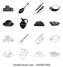Vector design of culture and sightseeing icon. Set of culture and originality vector icon for stock.