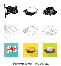 Vector design of culture and sightseeing icon. Set of culture and originality stock symbol for web.