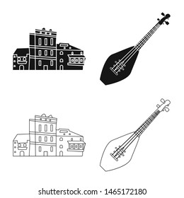 Vector design of culture and sightseeing icon. Set of culture and originality stock symbol for web.