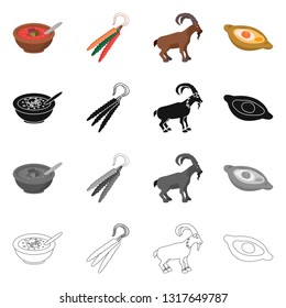 Vector design of culture and sightseeing logo. Collection of culture and originality vector icon for stock.
