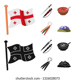 Vector design of culture and sightseeing logo. Set of culture and originality stock vector illustration.
