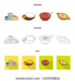 Vector design of culture and sightseeing logo. Collection of culture and originality vector icon for stock.