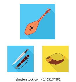 Vector design of culture and sightseeing logo. Collection of culture and originality stock vector illustration.