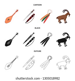 Vector design of culture and sightseeing sign. Set of culture and originality vector icon for stock.