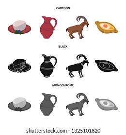 Vector design of culture and sightseeing sign. Collection of culture and originality stock symbol for web.