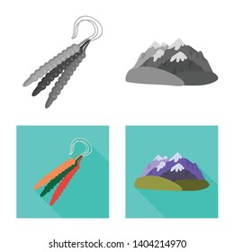 Vector design of culture and sightseeing sign. Collection of culture and originality stock vector illustration.