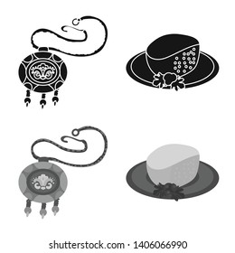Vector design of culture and sightseeing sign. Set of culture and originality stock symbol for web.