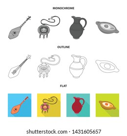 Vector design of culture and sightseeing sign. Collection of culture and originality vector icon for stock.