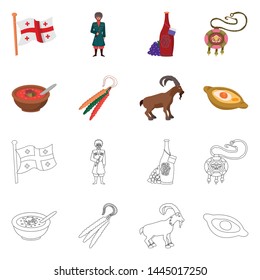 Vector design of culture and sightseeing sign. Collection of culture and originality stock vector illustration.