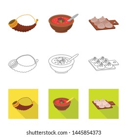 Vector design of culture and sightseeing sign. Collection of culture and originality vector icon for stock.