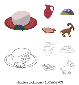 Vector design of culture and sightseeing symbol. Collection of culture and originality stock vector illustration.