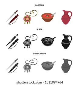 Vector design of culture and sightseeing symbol. Set of culture and originality stock vector illustration.